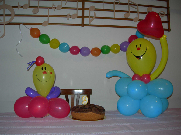Decorazioni per feste con palloncini: pupazzi