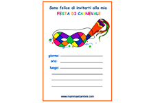 Invito festa di Carnevale