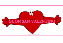 Biglietto auguri S. Valentino: cuore con scritta