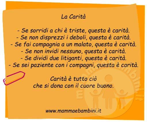 Poesia La carit?