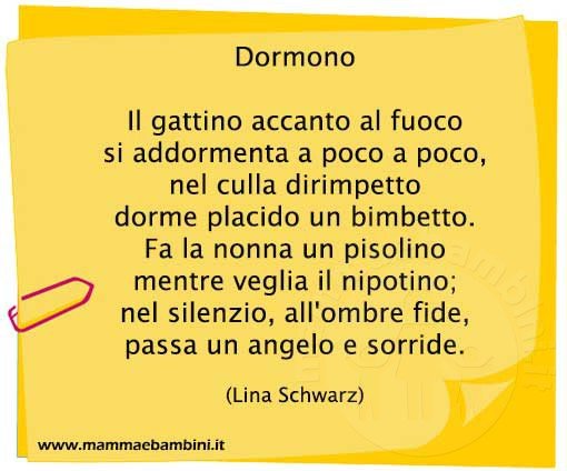 poesia dormono