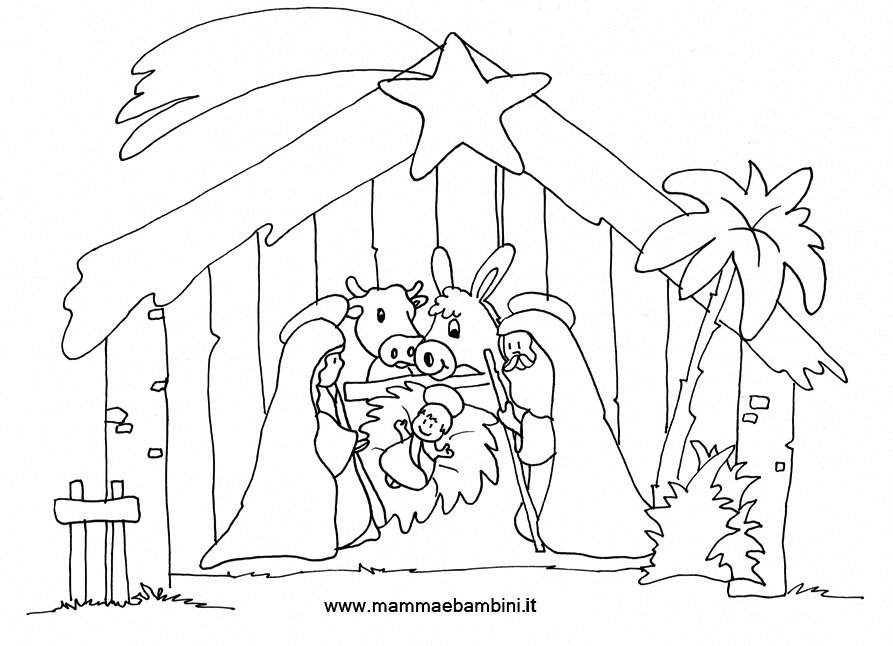 Disegni Da Colorare Di Natale Presepe.Natale Disegni Da Colorare Mamma E Bambini