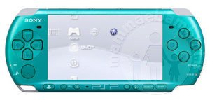 psp slim lite playstation portable turquoise green console 2373484