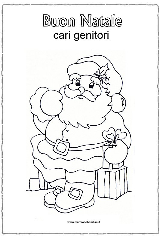 Disegni Da Colorare Di Natale 2009.Disegni Di Natale Da Colorare Con Dedica Mamma E Bambini