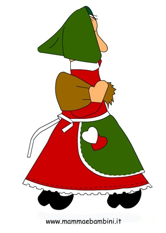 befana con sacco disegno