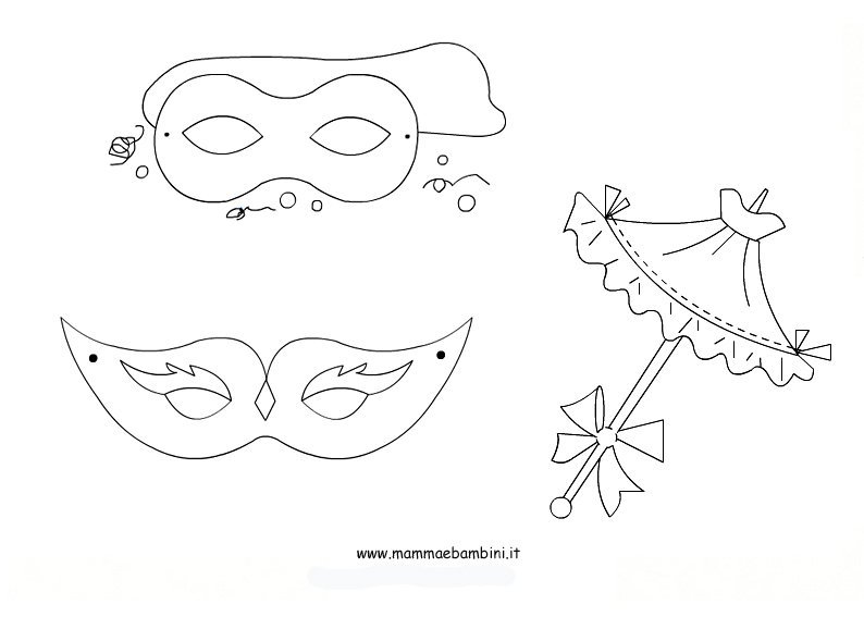 Disegni vari da colorare per Carnevale 1 disegni carnevale 11