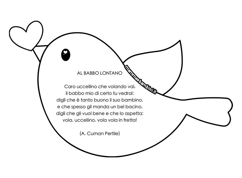 Poesie sul papà corte 1 babbo lontano
