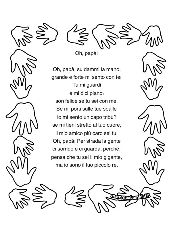 Poesie sul papà corte 2 poesia papa