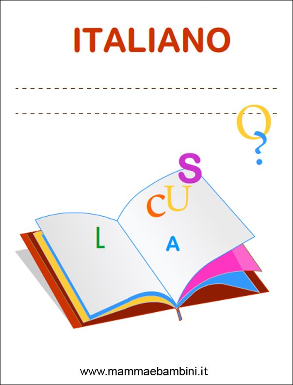 Copertina italiano per quaderni 1 copertina italiano2