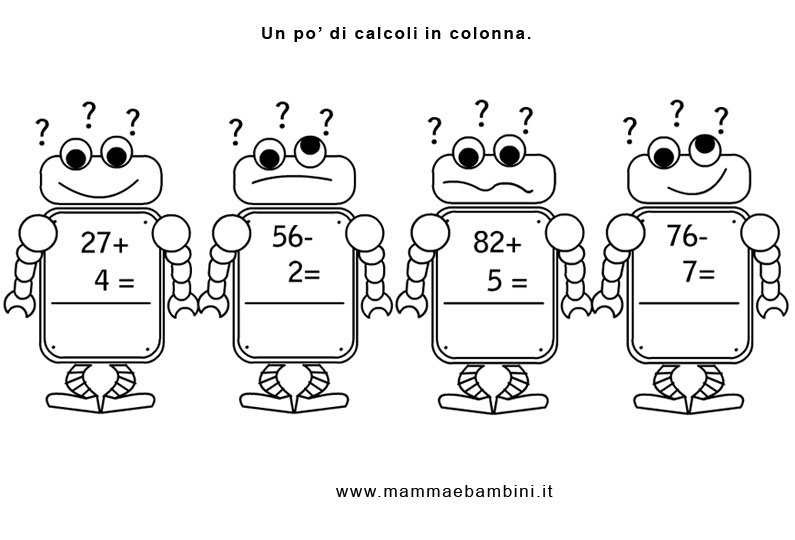 robot operazioni in colonna