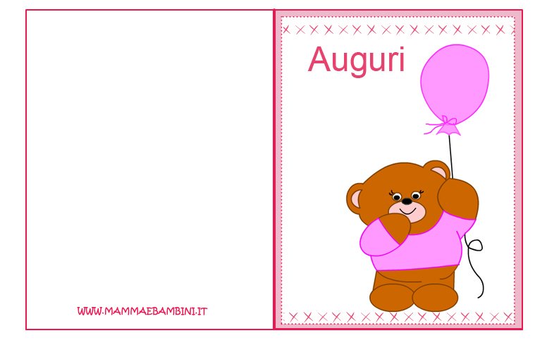 Biglietto Auguri Per Nascita O Battesimo Rosa Mamma E Bambini