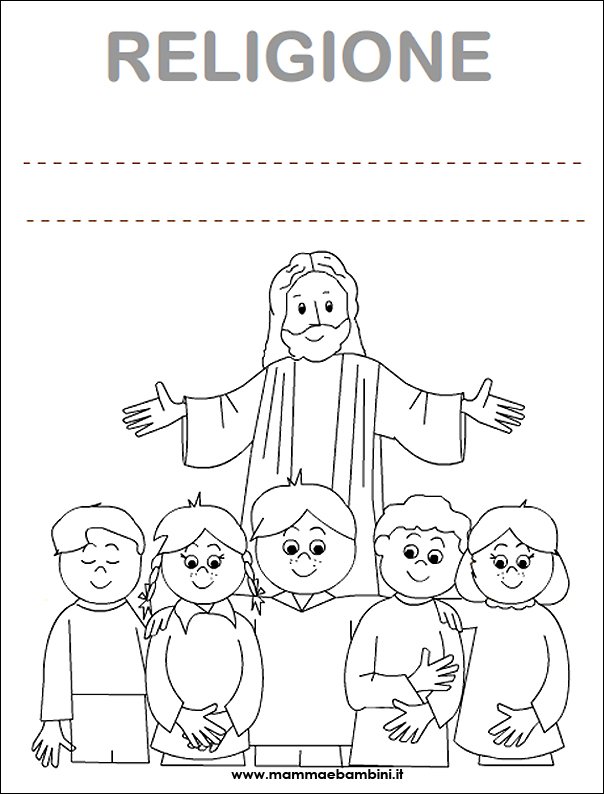 Copertina Quaderno Religione Da Stampare New Mamma E Bambini