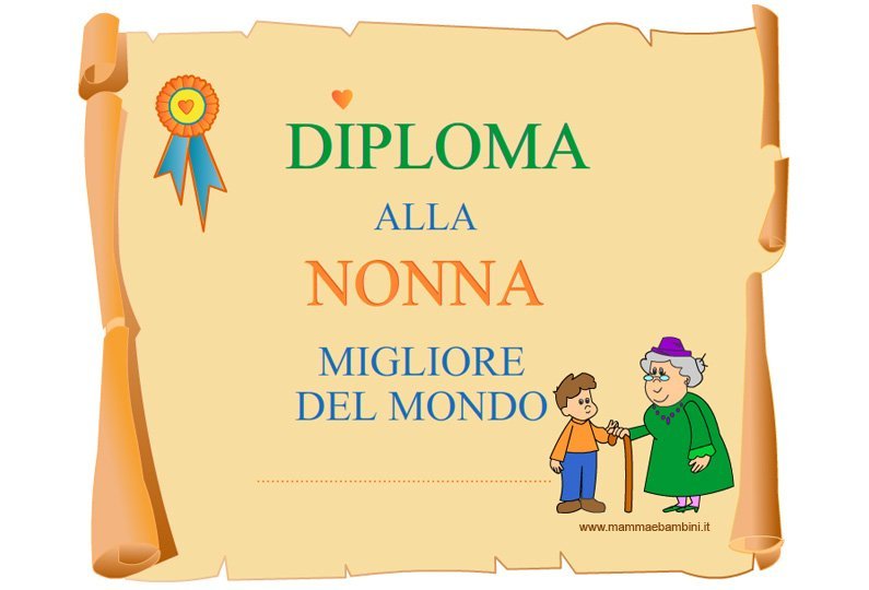 attestato per la nonna