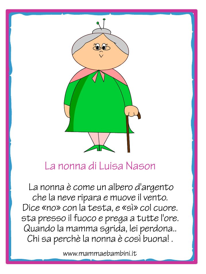 Poesie Di Natale Per I Nonni.Poesie Nonni Archivi Mamma E Bambini