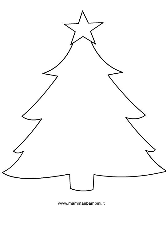 Disegni Di Natale Alberi.Sagome Per Natale Albero Di Natale Mamma E Bambini