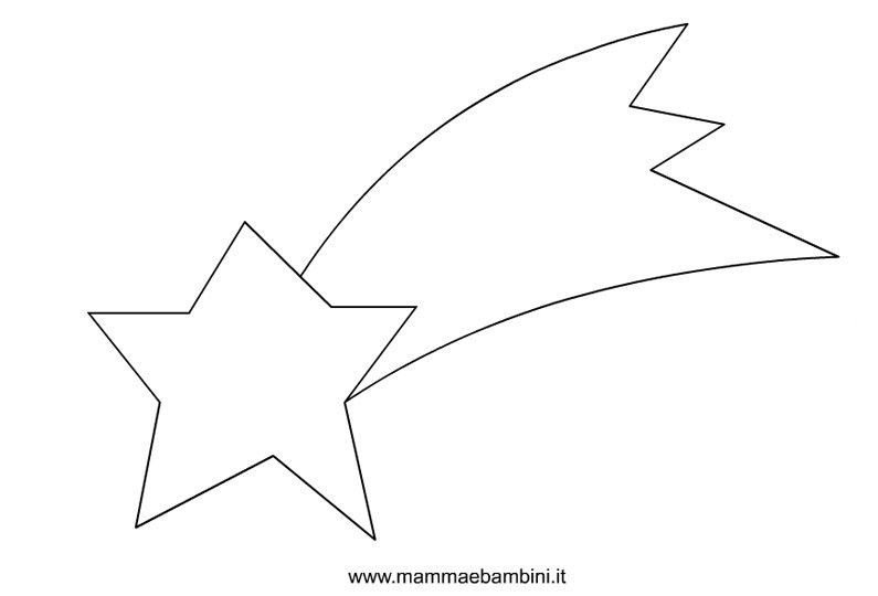 Disegno Stella Cometa Di Natale.Sagome Per Natale Stella Cometa Mamma E Bambini