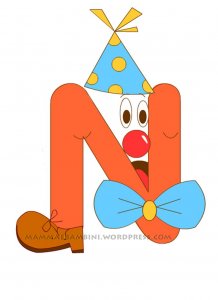 Lettera N da colorare