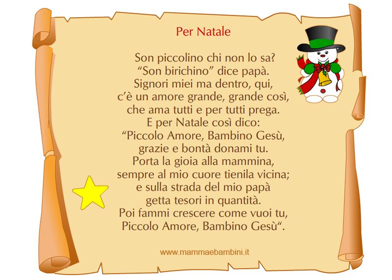 Nuove Poesie Di Natale.Tante Poesie Di Natale Da Stampare Con Cornice Mamma E Bambini