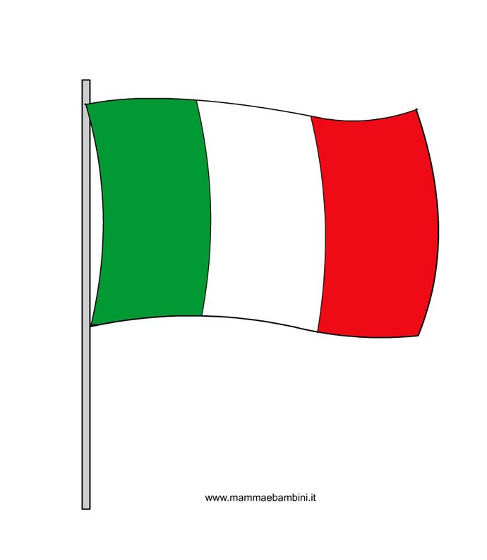bandiera italiana colorata