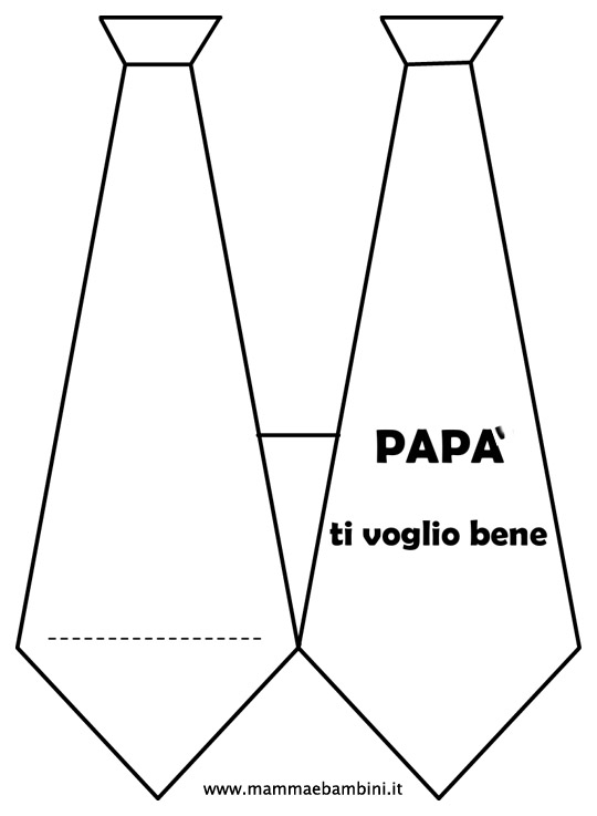 cravatta biglietto festa papa
