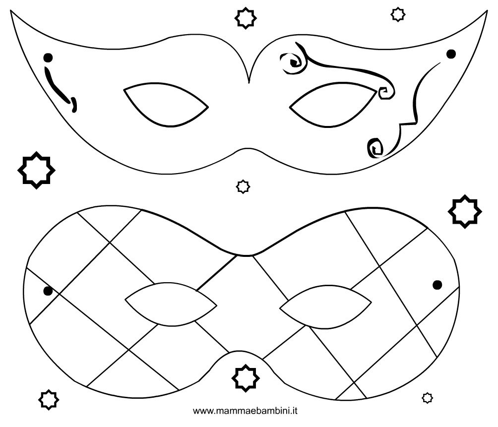Maschere Da Colorare E Ritagliare Mamma E Bambini