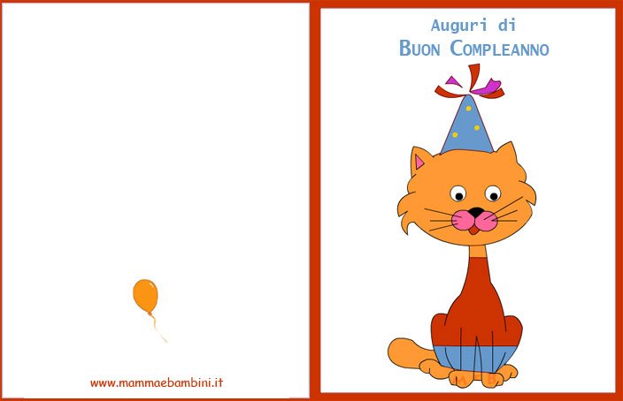 biglietto auguri gatto