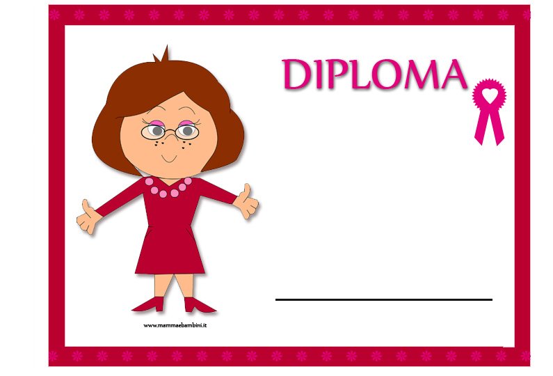 Diploma Per I Bambini Da Stampare Mamma E Bambini