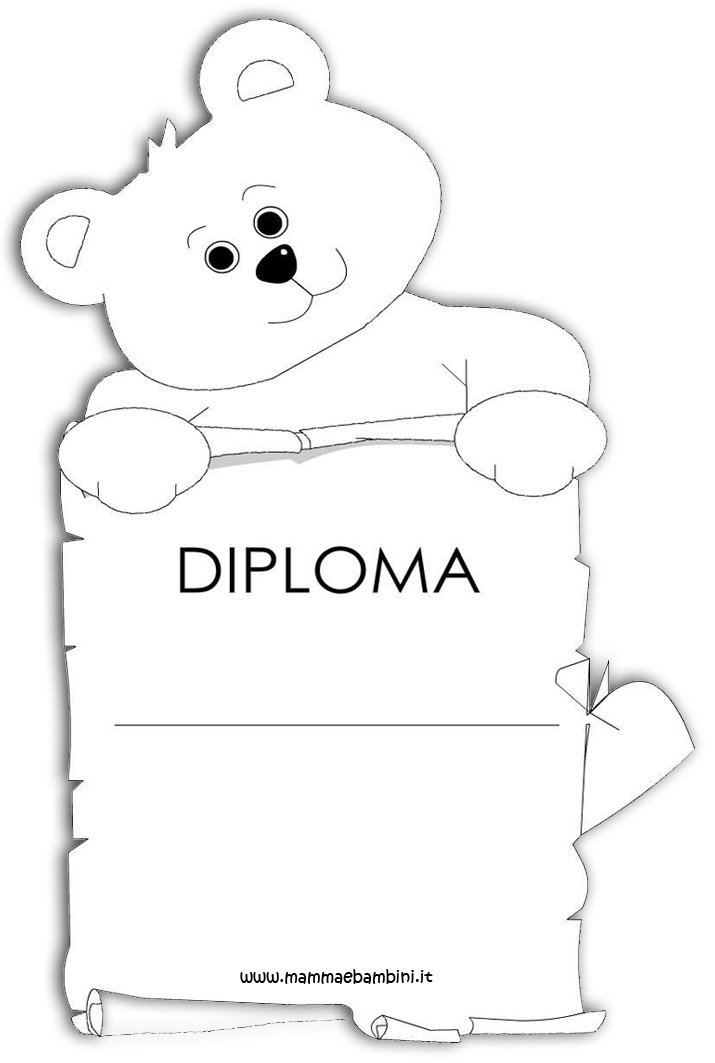 Diploma Per I Bambini Da Stampare Mamma E Bambini