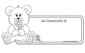 targa cameretta bambina