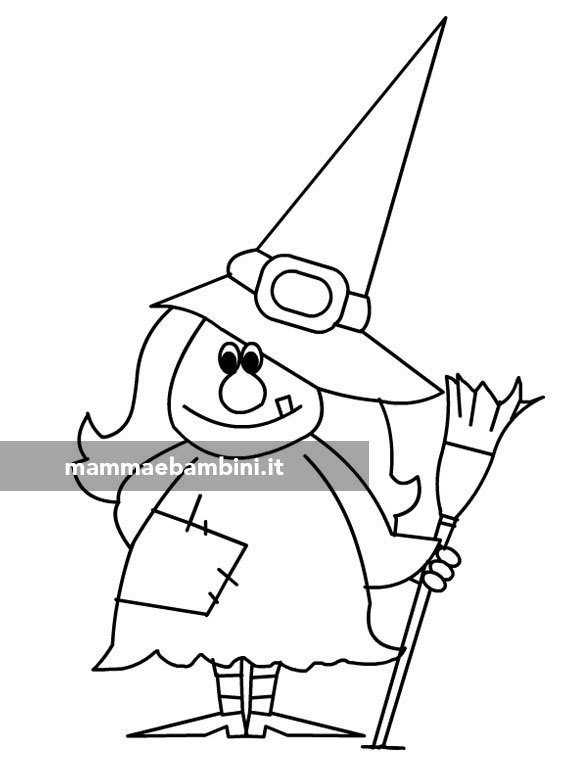 strega-halloween-da-colorare strega halloween da colorare 1