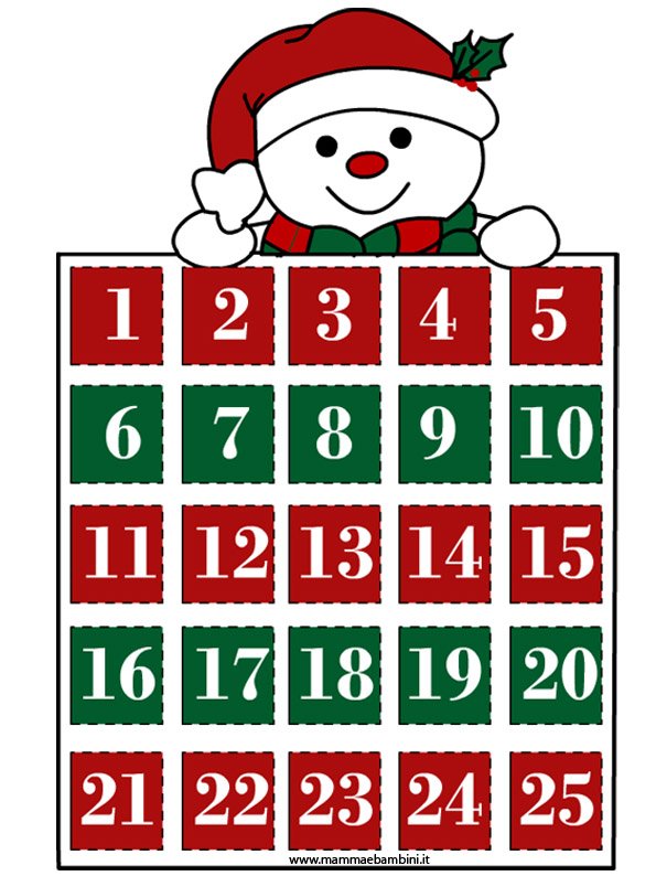 calendario dell'avvento