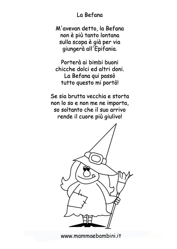 disegno befana