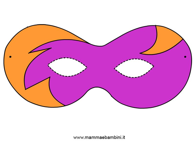 Carnevale maschera colorata - Mamma e Bambini