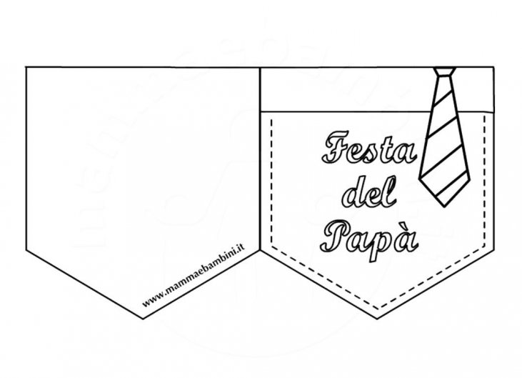 Biglietto Auguri Da Colorare Per La Festa Del Papà Mamma E Bambini