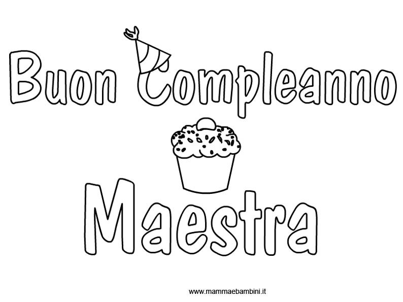 Scritta Buon Compleanno Per La Maestra Mamma E Bambini