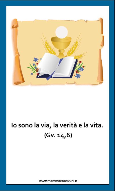 Prima Comunione Biglietto Ricordino Con Frase Mamma E Bambini