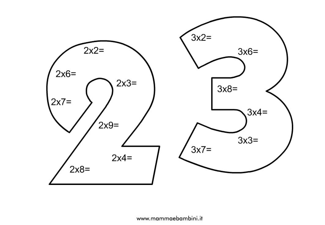 tabelline 2 3