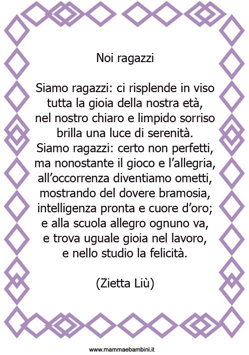 Poesie Di Natale Per Ragazzi Delle Medie.Raccolta Poesie Sul Primo Giorno Di Scuola Mamma E Bambini