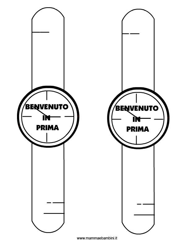 orologetti accoglienza prima da colorare