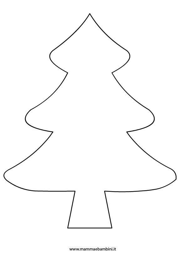 Sagoma Albero Di Natale Per Lavoretti Mamma E Bambini