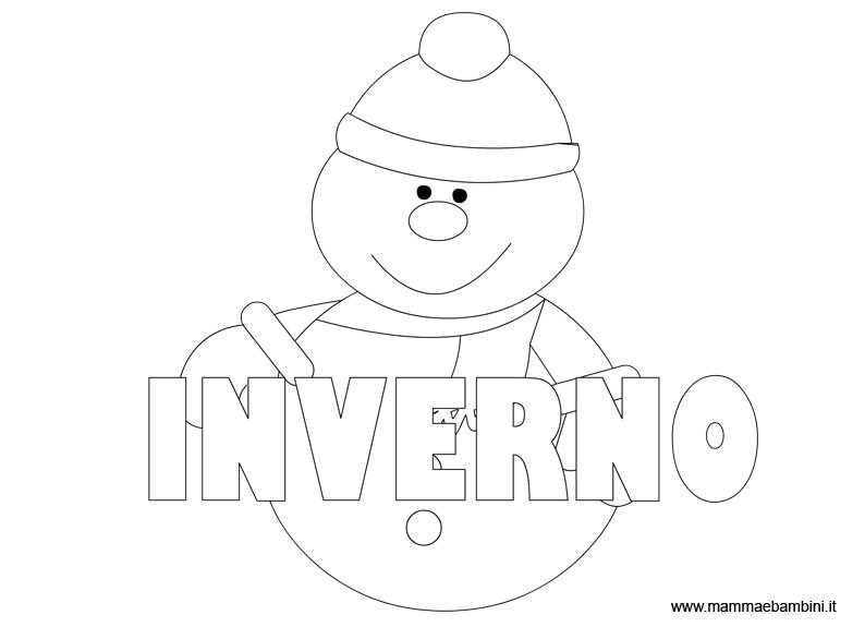 Disegno Inverno Da Colorare Per Bambini Mamma E Bambini