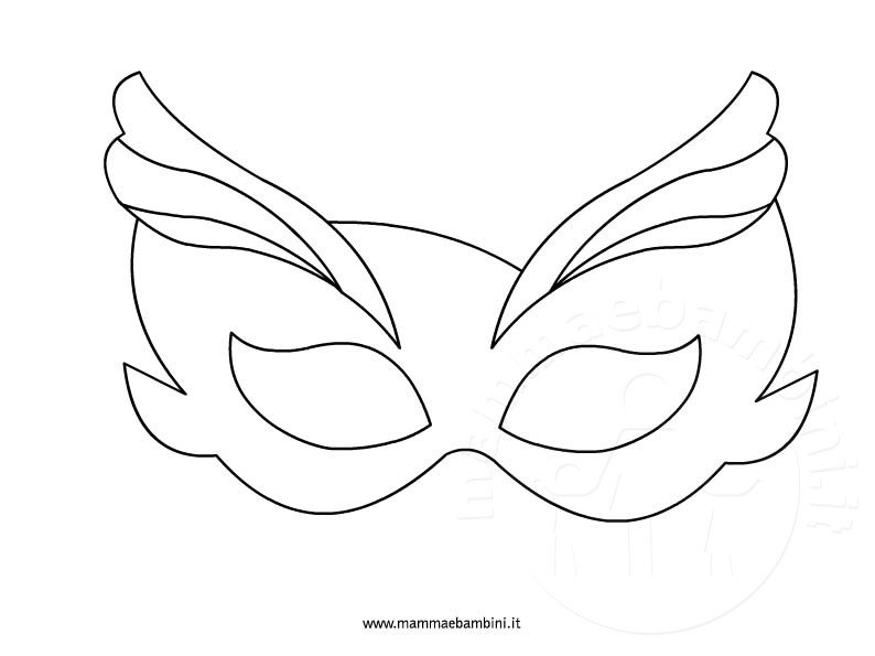 maschera carnevale da colorare1