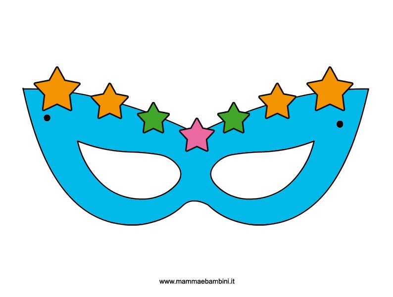 Mascherina con stelline 1 maschera-stelle da stampare