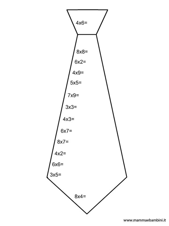 cravatta tabelline