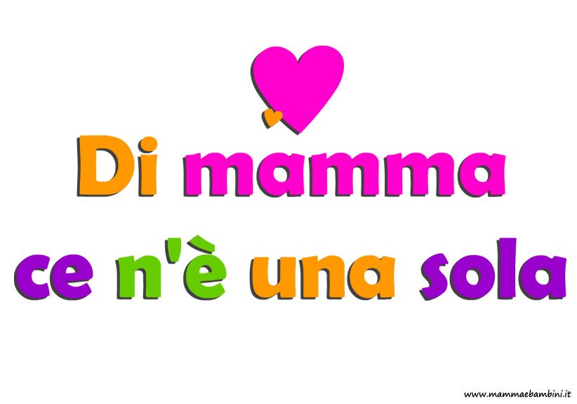 Frase Sulla Mamma Da Stampare Mamma E Bambini