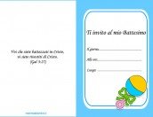 Biglietto auguri per battesimo e nascita celeste - Mamma e Bambini
