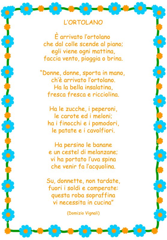 Poesia Sull Autunno L Ortolano Mamma E Bambini