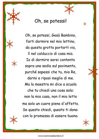 Poesie Di Natale Maestra Mary.Tante Poesie Di Natale Da Stampare Con Cornice Mamma E Bambini