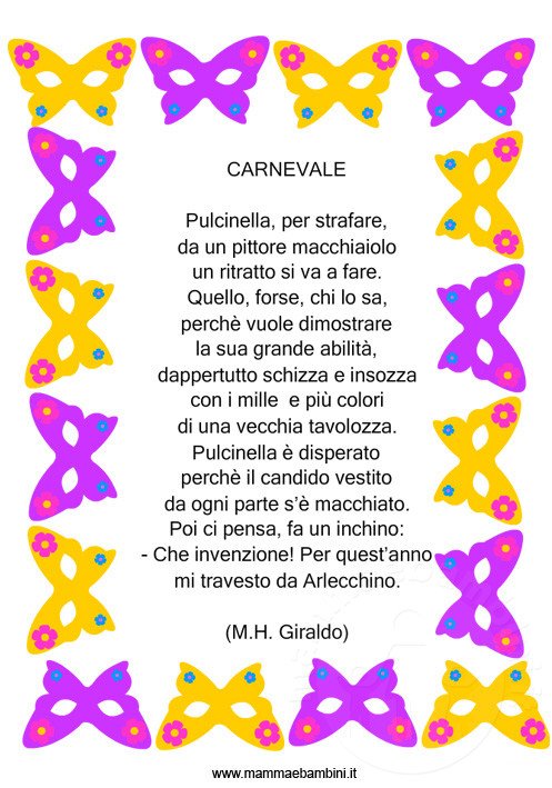 filastrocca carnevale 5