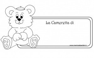 targa cameretta bambino